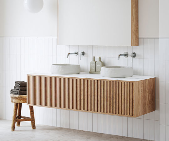 Ingrain Grooved Vanity | Minimalist Bathroom Aesthetic
