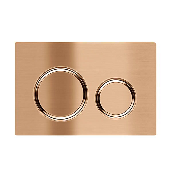 Meir Sigma 21 Dual Flush Plate by Geberit - Lustre Bronze