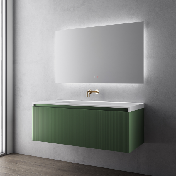 Belbagno Rimini Wall Hung Bathroom Vanity Rainforest Green