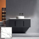 Ingrain 1200mm Wall Hung Vanity with Calacatta White Sintered Stone Top and wall mounted tap