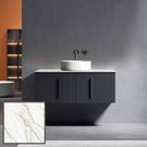 Ingrain 1200mm Wall Hung Vanity with Mixed Veins Sintered Stone Top and wall mounted tap