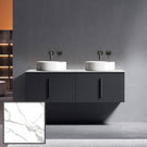 Ingrain 1500mm Wall Hung Vanity with Calacatta White Sintered Stone Top and wall mounted tap