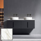 Ingrain 1500mm Wall Hung Vanity with Mixed Veins Sintered Stone Top and wall mounted tap