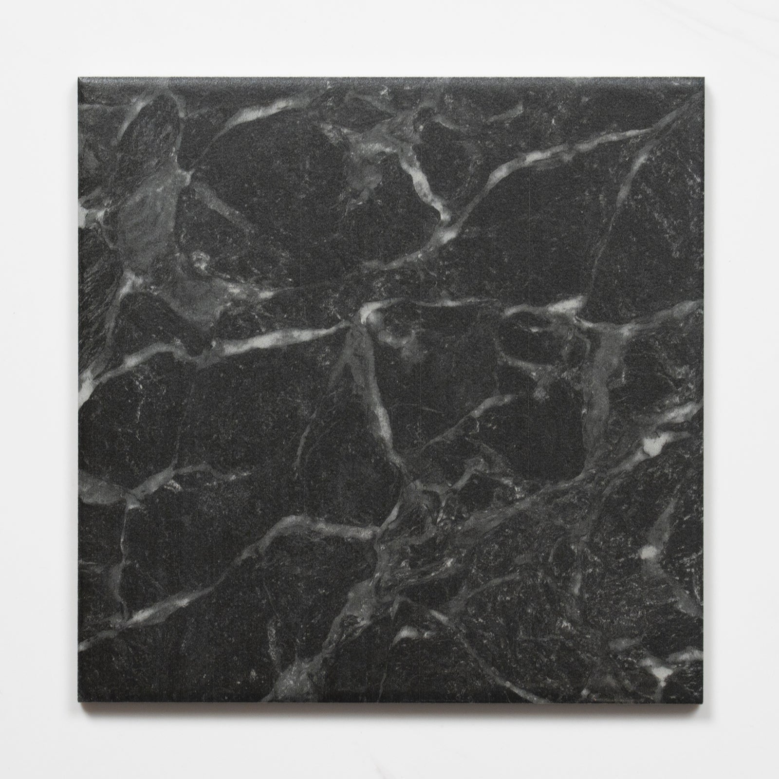 Single no Hand Matrix Black Marble Look Matte Porcelain Tile P3 200mm x 200mm 2AMIBKM - The Blue Space