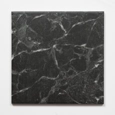 Single no Hand Matrix Black Marble Look Matte Porcelain Tile P3 200mm x 200mm 2AMIBKM - The Blue Space