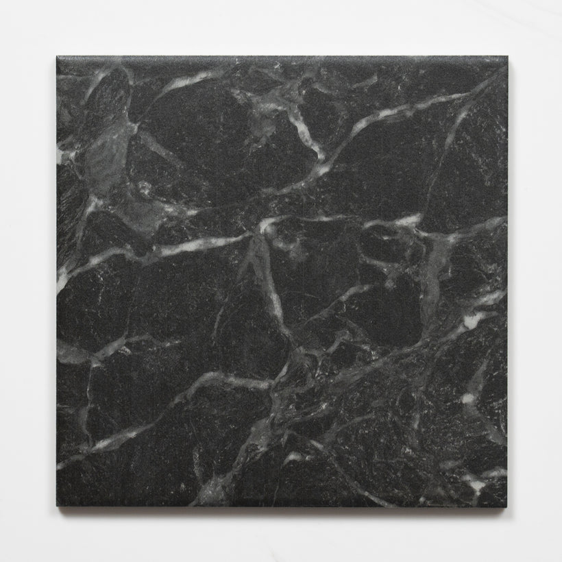 Matrix Black Marble Look Matte Porcelain Tile P3 200mm x 200mm 2AMIBKM ...