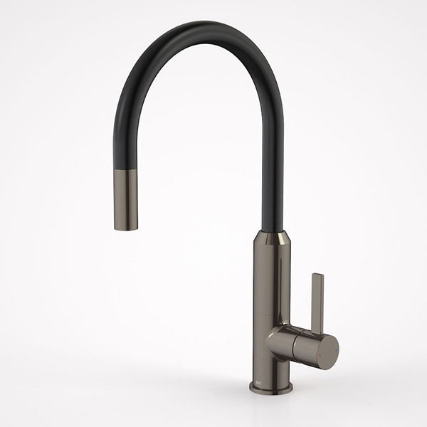 Dorf Vixen Retractable Sink Mixer Black Nickel - the blue space