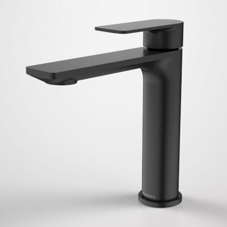 Caroma Urbane II Low Lead Mid Tower Basin Mixer Matte Black - The Blue Space