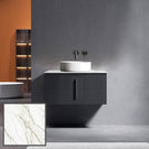 Ingrain 900mm Wall Hung Vanity with Mixed Grain Sintered Stone Top and wall mounted tap
