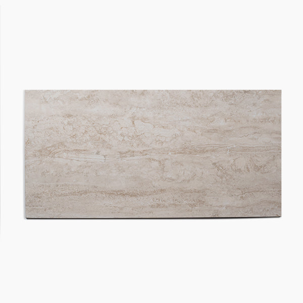 Beige Josie Cross Cut Travertine Tile Tech grip 300 x 600 x 10mm Porcelain