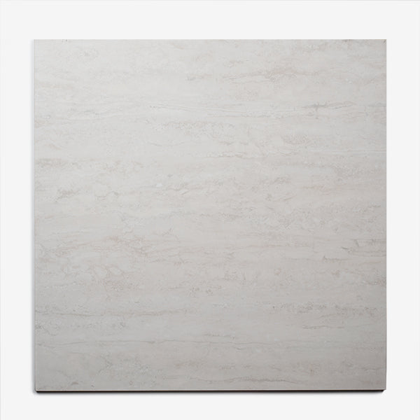 Bianco Josie Cross Cut Travertine Tile Tech grip 600 x 600 x 10mm Porcelain
