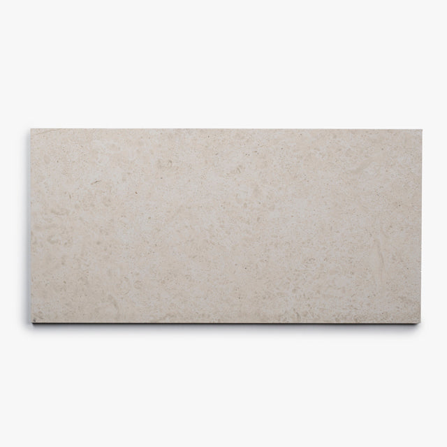 Ivory Myra Limestone Tile Matt 600 x 1200 x 10mm Porcelain  | The Blue Space