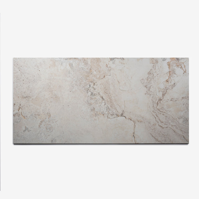 White Florence Stone Look Tile 3D Honed 600 x 1200mm Porcelain