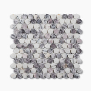 Cottesloe New York Stone Penny Round Honed Marble Mosaic Tile 23x23mm