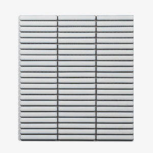 Middleton White Chalk Kit Kat Porcelain Mosaic Tile 12x92mm