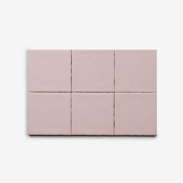 Blush Luca Hand Made Gloss Tile 100 x 100 x 8mm