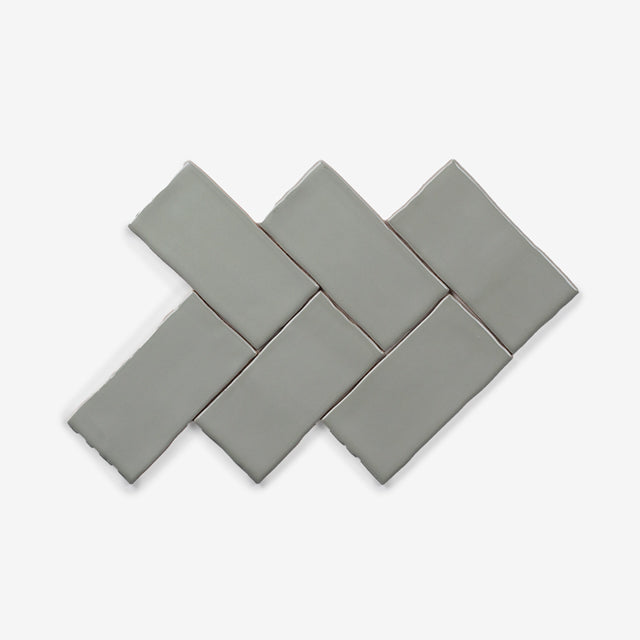 Olive Luca Hand Made Gloss Subway Tile 75 x 150 x 8mm Sample