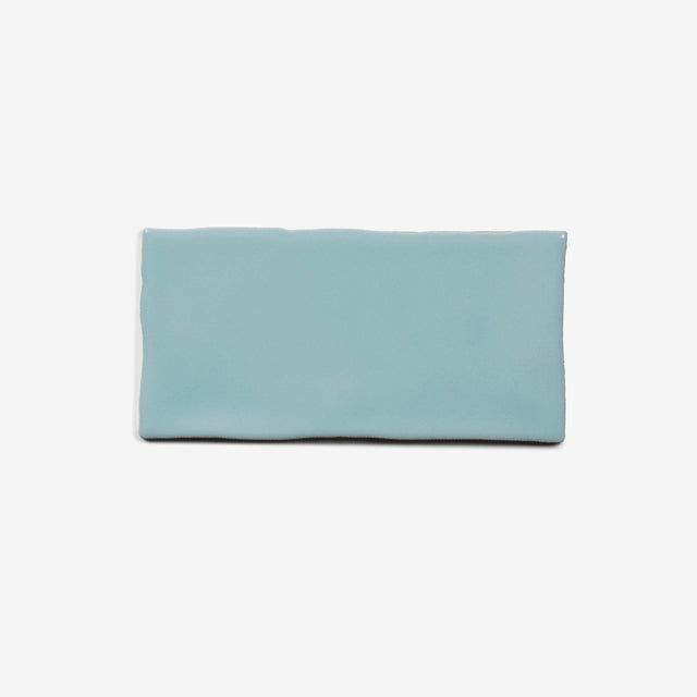 Teal Luca Hand Made Gloss Subway Tile 75 x 150 x 8mm