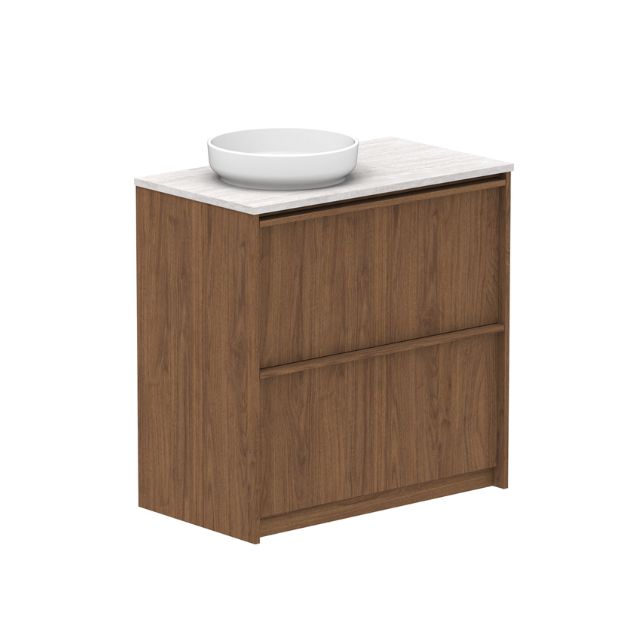 ADP Eli Floor Standing Vanity 900mm Left Bowl ELIFAW0900WKLCP | The Blue Space