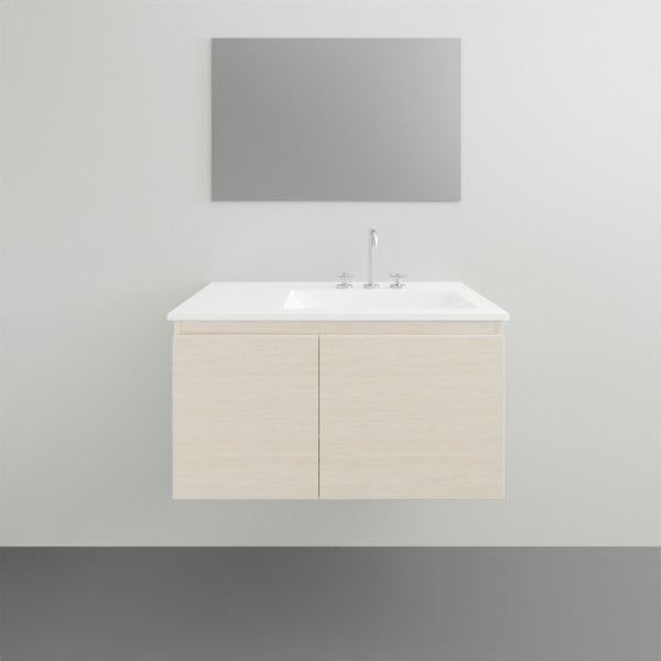 ADP Glacier Lite All Door Slim Vanity with Ceramic Top - 750mm Right Bowl | The Blue Space