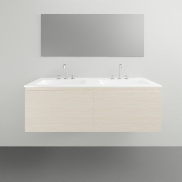 ADP Glacier Lite All Drawer Slim Vanity with Ceramic Top - 1200mm Double Bowl | The Blue Space