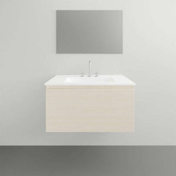 ADP Glacier Lite All Drawer Slim Vanity with Ceramic Top - 750mm Centre Bowl | The Blue Space