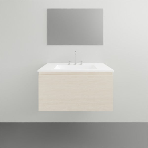 ADP Glacier Lite All Drawer Slim Vanity with Ceramic Top
