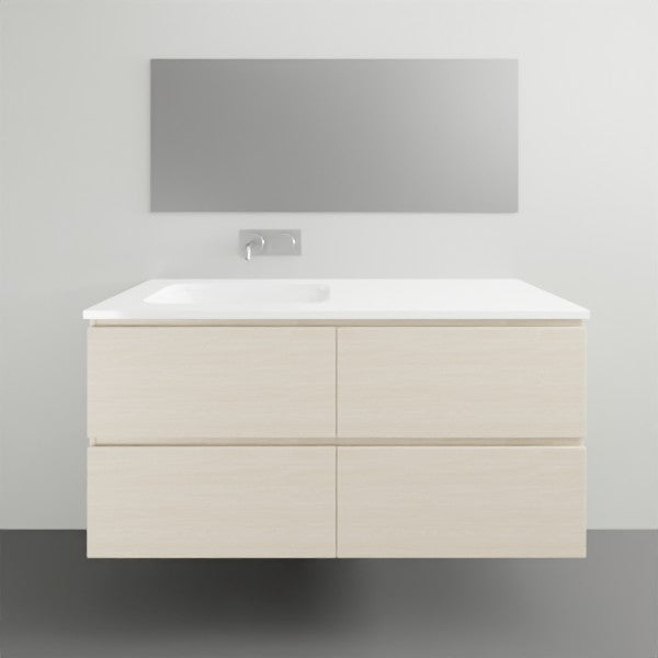 ADP Glacier Lite All Drawer Twin Vanity Solid Surface Top - 1200mm Left Bowl | The Blue Space