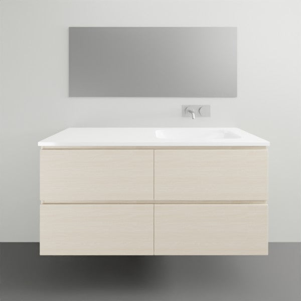 ADP Glacier Lite All Drawer Twin Vanity Solid Surface Top - 1200mm Right Bowl | The Blue Space
