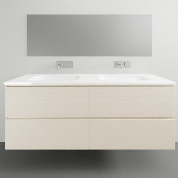 ADP Glacier Lite All Drawer Twin Vanity Solid Surface Top - 1500mm Double Bowl | The Blue Space