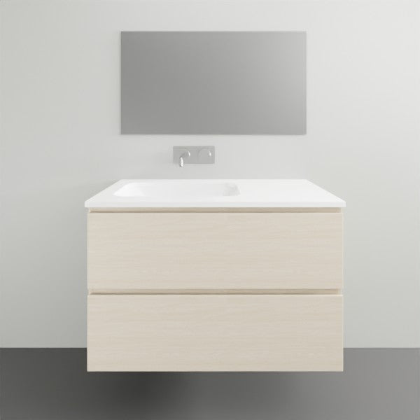 ADP Glacier Lite All Drawer Twin Vanity Solid Surface Top - 900mm Left Bowl | The Blue Space