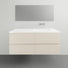 ADP Glacier Lite All Drawer Twin Vanity with Ceramic Top