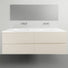 ADP Glacier Lite All Drawer Twin Vanity with Ceramic Top