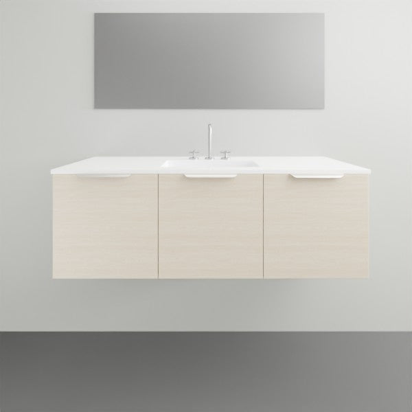 ADP Glacier Lite Door and Drawer Slim Vanity with Cast Marble Top - 1200mm Centre Bowl | The Blue Space
