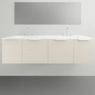 ADP Glacier Lite Door and Drawer Slim Vanity with Cast Marble Top - 1500mm Double Bowl | The Blue Space