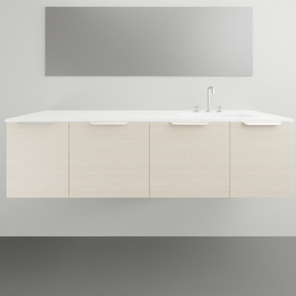 ADP Glacier Lite Door and Drawer Slim Vanity with Cast Marble Top - 1500mm Right Bowl | The Blue Space