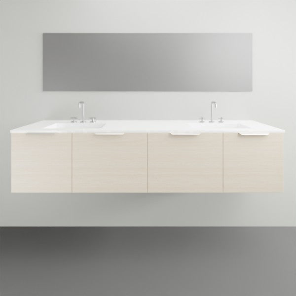 ADP Glacier Lite Door and Drawer Slim Vanity with Cast Marble Top - 1800mm Double Bowl | The Blue Space