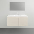 ADP Glacier Lite Door and Drawer Slim Vanity with Ceramic Top - 900mm Centre Bowl | The Blue Space
