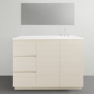 ADP Glacier Lite Door and Drawer Trio Vanity with Ceramic Top - 1200mm Right Bowl | The Blue Space