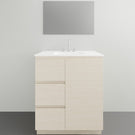 ADP Glacier Lite Door and Drawer Trio Vanity with Ceramic Top - 750mm Centre Bowl | The Blue Space