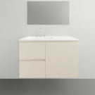 ADP Glacier Lite Door and Drawer Twin Vanity with Cast Marble Top - 900mm Left Bowl | The Blue Space