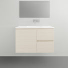 ADP Glacier Lite Ensuite Door and Drawer Twin Vanity Ceramic Top - 900mm Right Bowl | The Blue Space