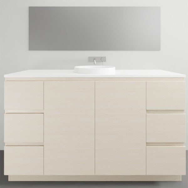 ADP Glacier Lite Ensuite Trio Vanity Solid Surface Top - 1500mm Centre Bowl | The Blue Space