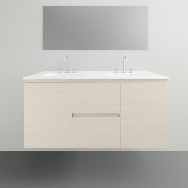 ADP Glacier Lite Twin Vanity with Cast Marble Top - 1200mm Double Bowl | The Blue Space