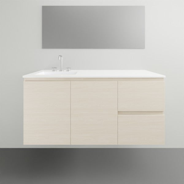 ADP Glacier Lite Twin Vanity with Cast Marble Top - 1200mm Left Bowl | The Blue Space