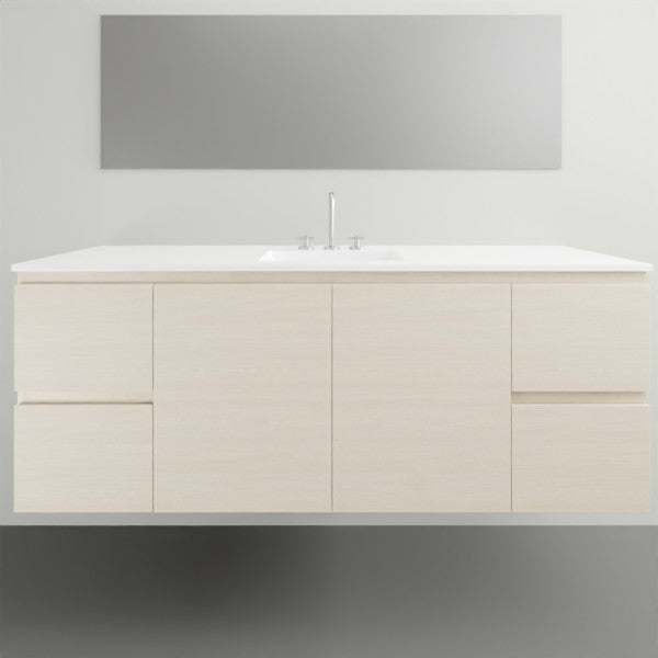 ADP Glacier Lite Twin Vanity with Cast Marble Top - 1500mm Centre Bowl | The Blue Space