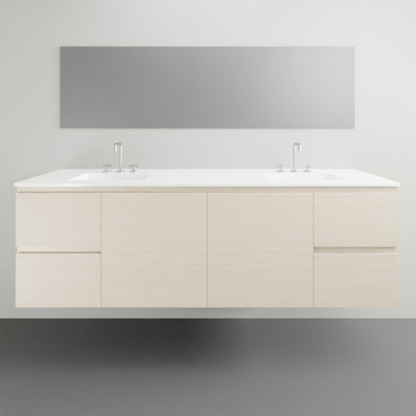 ADP Glacier Lite Twin Vanity with Cast Marble Top - 1800mm Double Bowl | The Blue Space