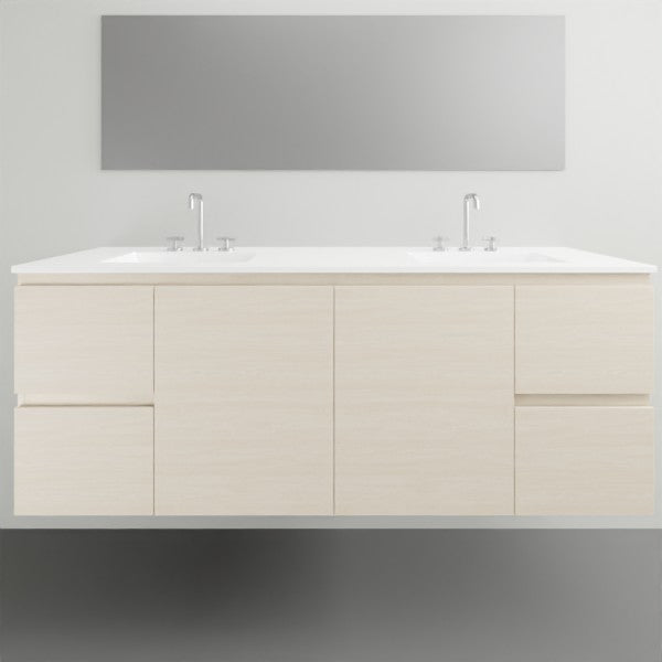 ADP Glacier Lite Twin Vanity with Ceramic Top - 1500mm Double Bowl | The Blue Space
