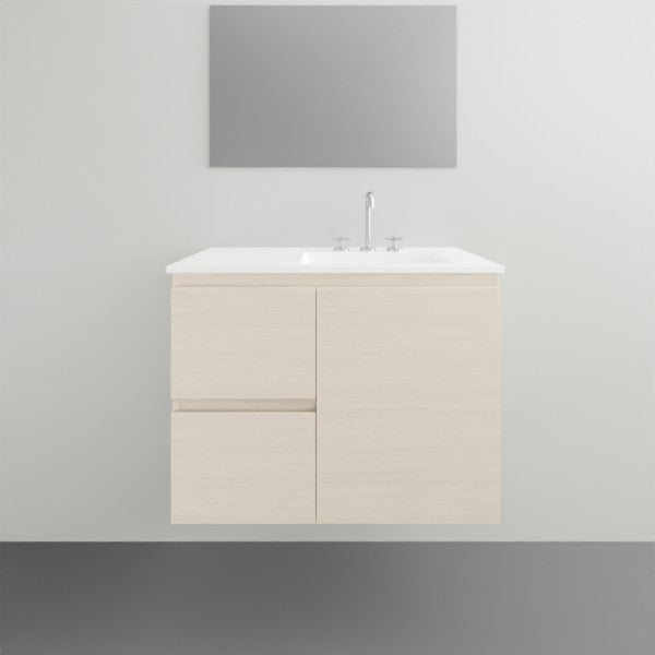 ADP Glacier Lite Twin Vanity with Ceramic Top - 750mm Right Bowl | The Blue Space