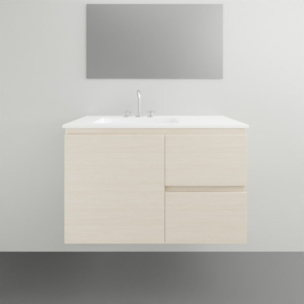 ADP Glacier Lite Twin Vanity with Ceramic Top - 900mm Left Bowl | The Blue Space